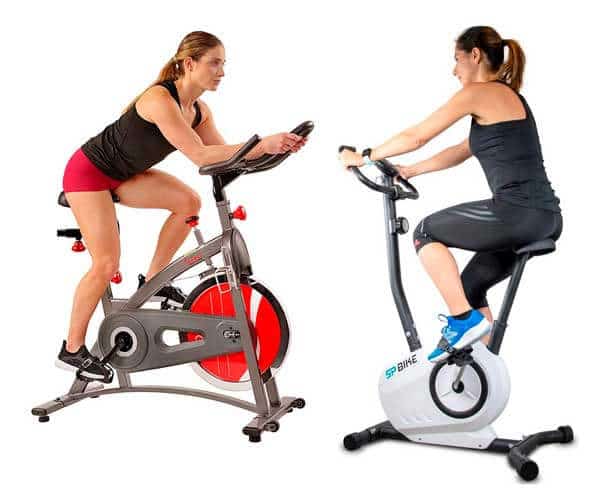 Bicicleta estática vs spinning diferencia postura